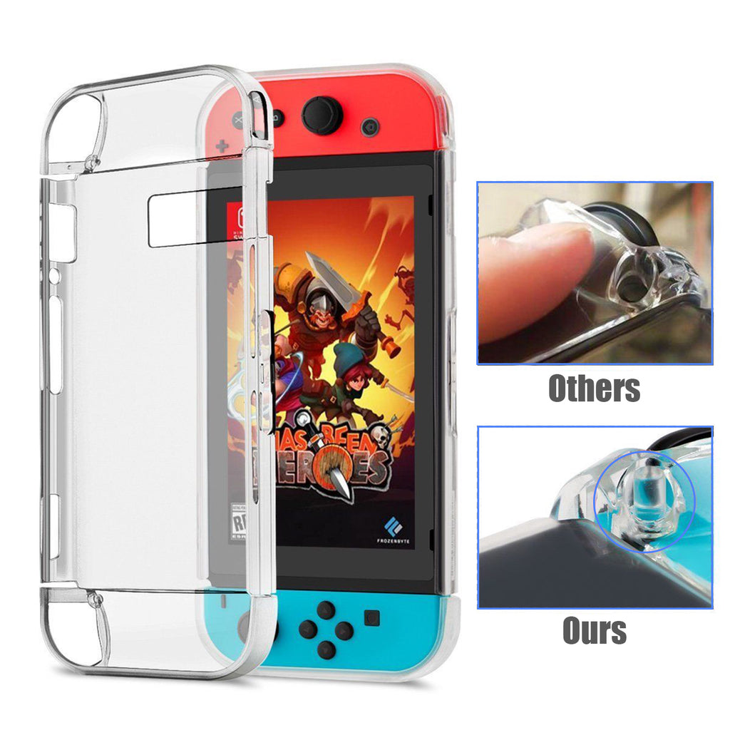 Transparent Crystal 3-Part Protective Clear Case for Nintendo Switch - timesquaretech