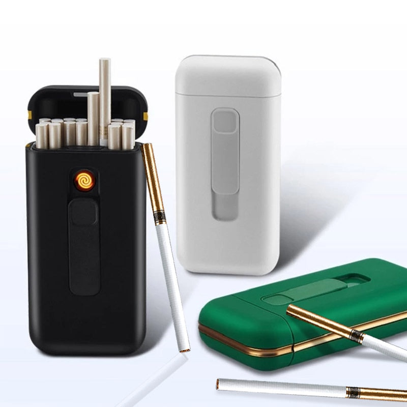 20pcs Cigarette Case with Electronic Lighter - timesquaretech