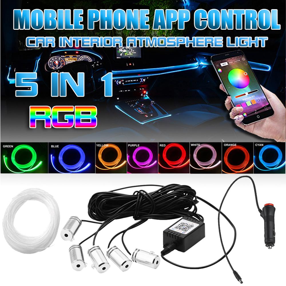 Car Atmosphere Neon Wire Strip Lights - timesquaretech